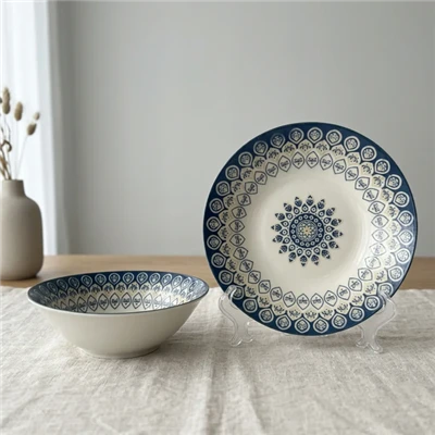 Bohemian Printed Ceramic Dinnerware Set